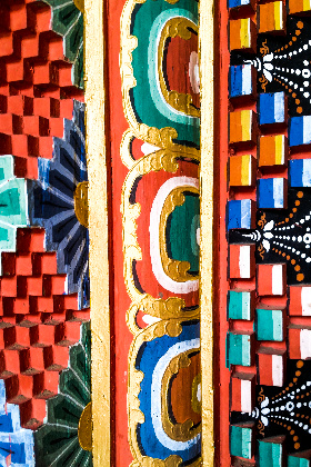 Bhuddist temple decorative carving